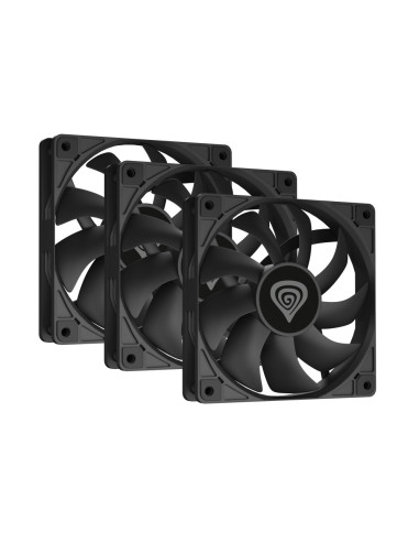 GENESIS Oxal 120 Carcasa del ordenador Ventilador 12 cm Negro 3 pieza(s)