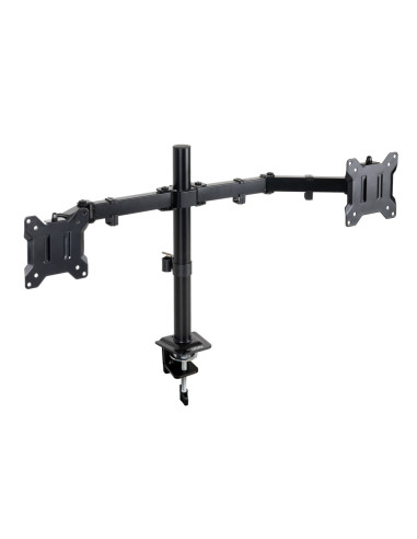 TooQ Soporte de Mesa para 2 Pantallas 17"-32", Color Negro