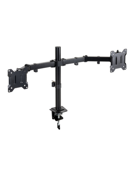 TooQ Soporte de Mesa para 2 Pantallas 17"-32", Color Negro