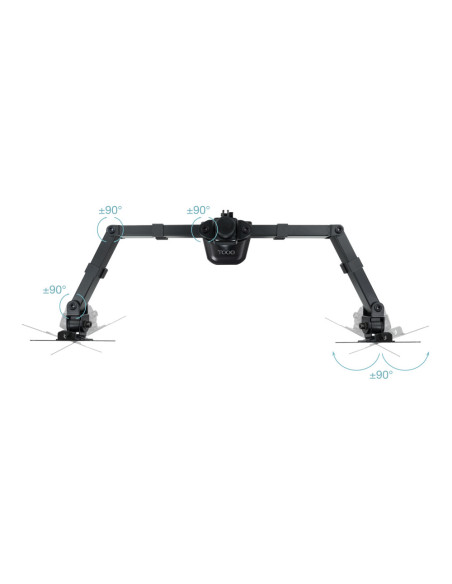 TooQ Soporte de Mesa para 2 Pantallas 17"-32", Color Negro