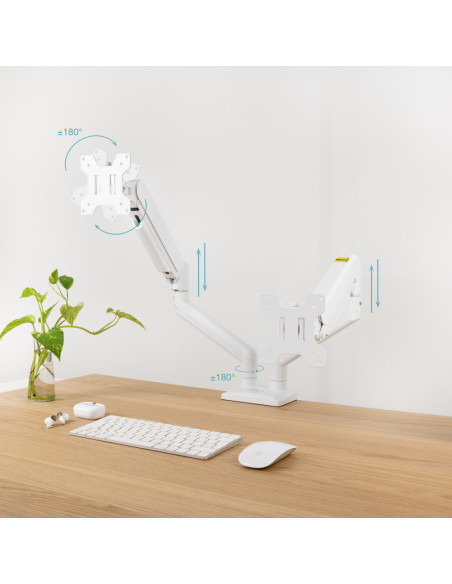 TooQ DB1434TNR-W soporte para monitor 86,4 cm (34") Escritorio Blanco