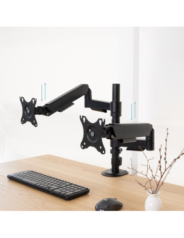 TooQ DB1533TNR-B soporte para monitor 81,3 cm (32") Escritorio Negro