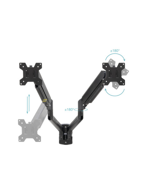 TooQ LP1434TNR-B soporte para monitor 86,4 cm (34") Escritorio Blanco