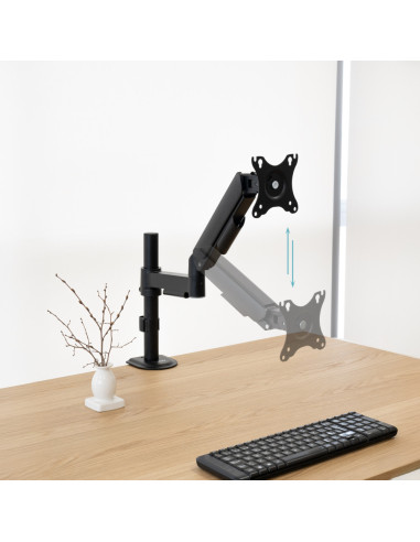 TooQ Soporte de Mesa para Pantallas 17”-32”, Color Negro