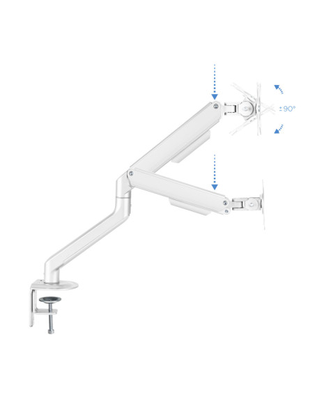 TooQ DB4032TNR-W soporte para monitor 81,3 cm (32") Escritorio Blanco