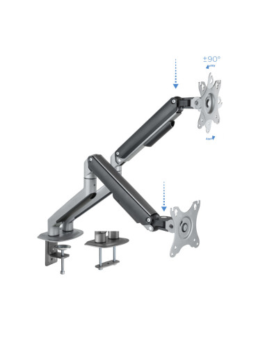 TooQ DB4132TNR-G soporte para monitor 81,3 cm (32") Escritorio Negro