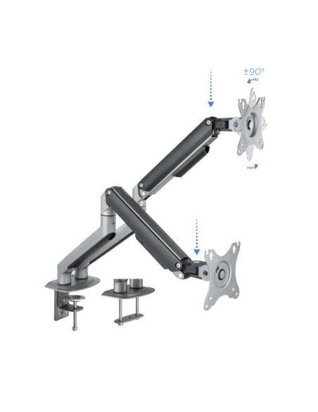 TooQ DB4132TNR-G soporte para monitor 81,3 cm (32") Escritorio Negro