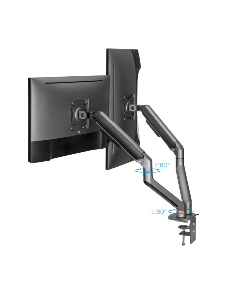 TooQ DB4132TNR-G soporte para monitor 81,3 cm (32") Escritorio Negro