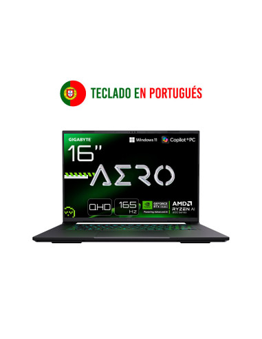 GIGABYTE AERO X16 1VH93PTC94AH ordenador portatil AMD Ryzen AI 7 350 Portátil 40,6 cm (16") WQXGA 16 GB DDR5-SDRAM 1 TB SSD NVID