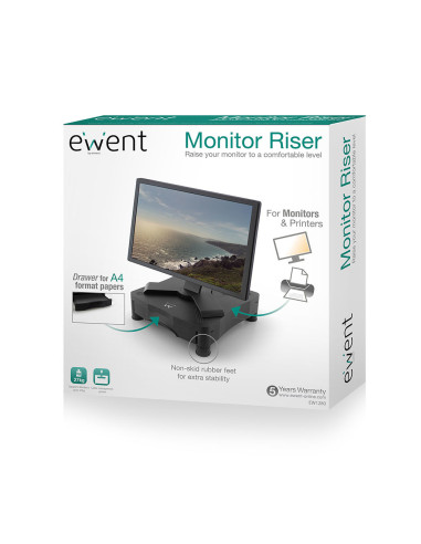 Ewent EW1280 soporte para monitor Negro Escritorio