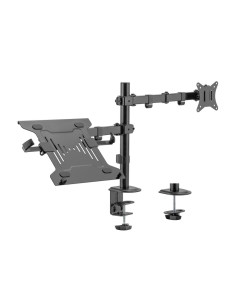AISENS Soporte de Mesa Giratorio e Inclinable para Portatil y Monitor/TV 9Kg de 17-32, Negro