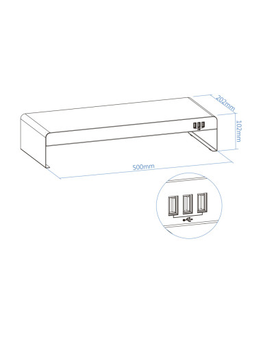 TooQ TQMR0124 soporte para monitor Escritorio Negro