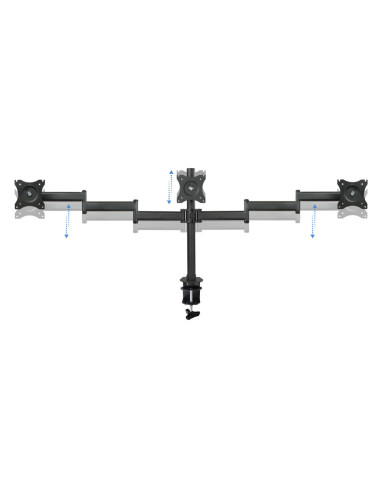 TooQ DB1327TN-B soporte para monitor 68,6 cm (27") Negro Escritorio