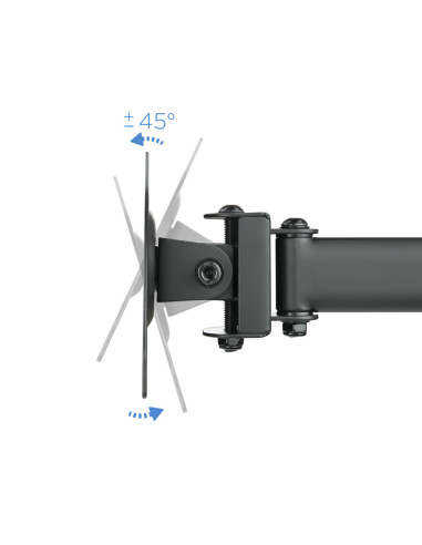 TooQ DB1327TN-B soporte para monitor 68,6 cm (27") Negro Escritorio