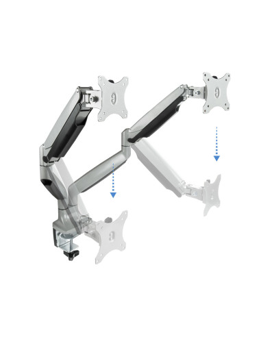 TooQ DB3132TNR-S soporte para monitor 81,3 cm (32") Escritorio