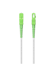 AISENS Cable Fibra Óptica Latiguillo G657A2 3.0 9/125 SMF Simplex CPR DCA LSZH, SC/APC-SC/APC, Blanco, 60 m