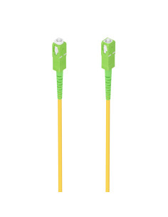 AISENS Cable Fibra Óptica Latiguillo G657A2 3.0 9/125 SMF Simplex CPR DCA LSZH, SC/APC-SC/APC, Amarillo, 20m