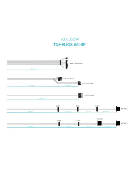 TooQ Fuente de Alimentación ATX 650W APFC 80Plus Bronze