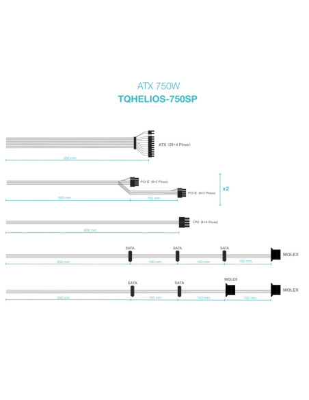 TooQ Fuente de alimentación ATX 750W APFC 80Plus Bronze