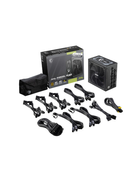 MSI MAG A1250GL PCIE5 unidad de fuente de alimentación 1250 W 24-pin ATX ATX Negro