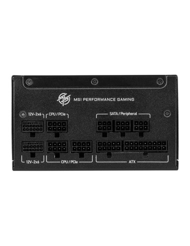 MSI MPG A850GS PCIE5 unidad de fuente de alimentación 850 W 24-pin ATX ATX Negro