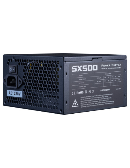 Hiditec PSX500 Bulk unidad de fuente de alimentación 500 W 20+4 pin ATX ATX Negro