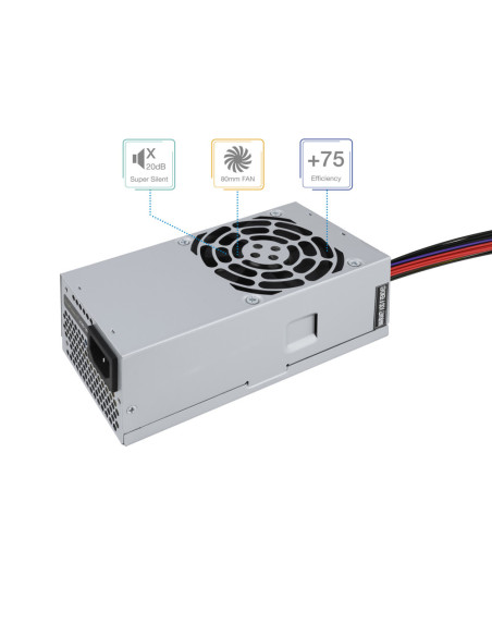 TooQ Ecopower II TFX OEM unidad de fuente de alimentación 500 W 20+4 pin ATX Plata
