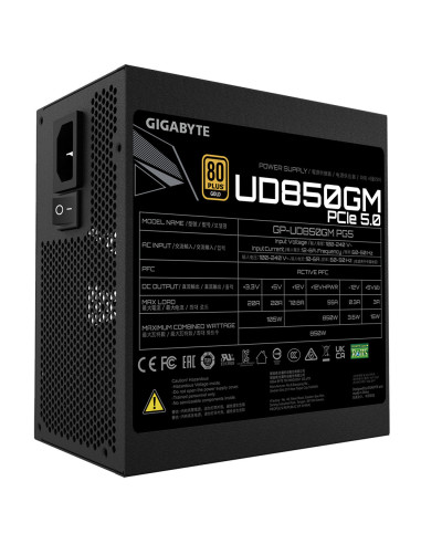 GIGABYTE GP-UD850GM PG5 unidad de fuente de alimentación 850 W 20+4 pin ATX ATX Negro