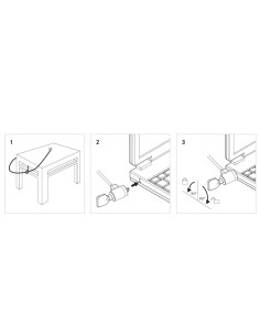 Ewent EW1242 cable antirrobo Negro, Acero inoxidable 1,5 m 2