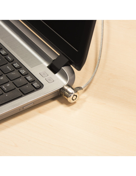 Ewent EW1242 cable antirrobo Negro, Acero inoxidable 1,5 m