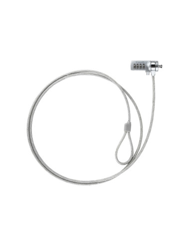 TooQ TQCLKC0015 cable antirrobo Plata 1,5 m