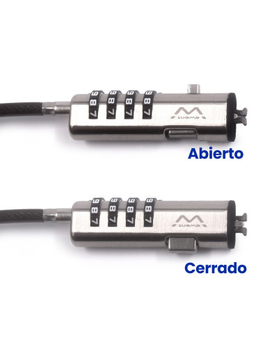 Ewent EW1238 cable antirrobo Negro 1,8 m