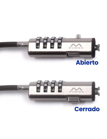 Ewent EW1238 cable antirrobo Negro 1,8 m