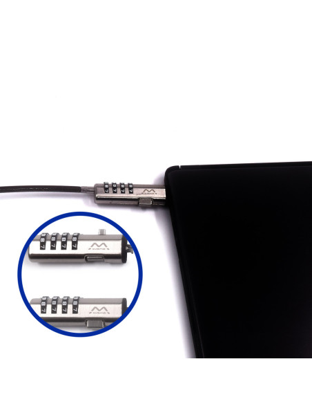 Ewent EW1238 cable antirrobo Negro 1,8 m