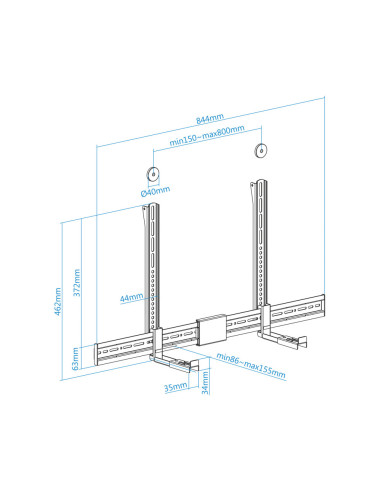 TooQ TQSBM-01 kit de montaje Negro
