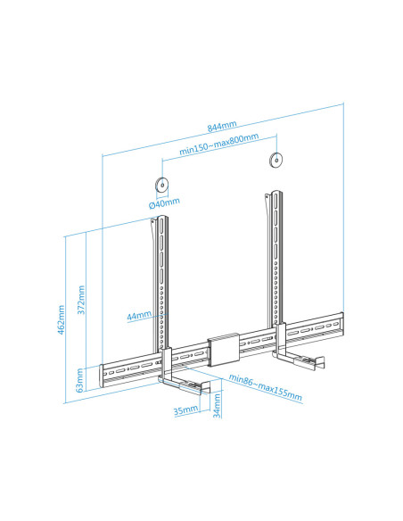 TooQ TQSBM-01 kit de montaje Negro