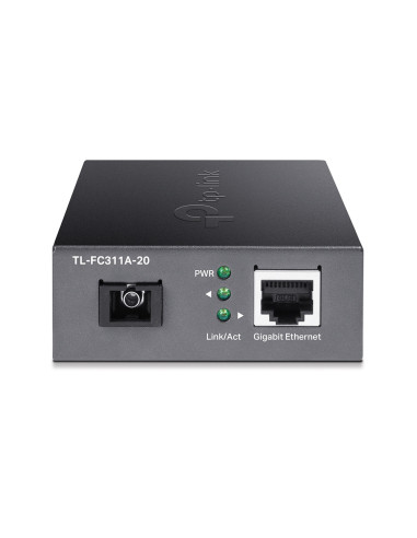 TP-Link TL-FC311A-20 convertidor de medio 1000 Mbit/s Monomodo Negro
