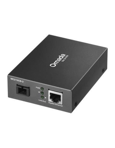 TP-Link Omada MC212CS-2 convertidor de medio 1000 Mbit/s 1550 nm Monomodo Negro