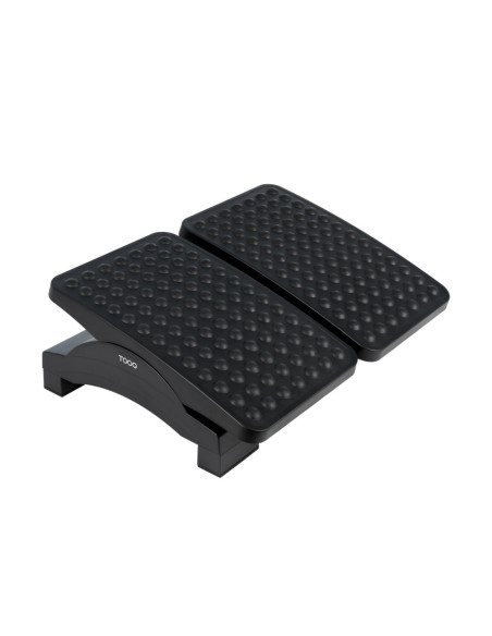 TooQ Reposapiés Ajustable en Altura e Inclinación, Negro