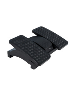 TooQ Reposapiés Ajustable en Altura e Inclinación, Negro