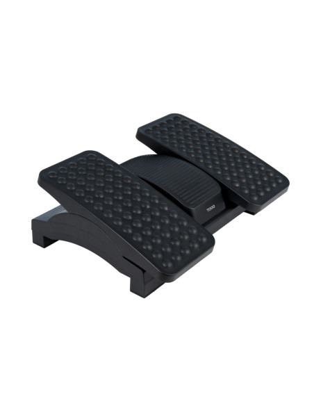TooQ Reposapiés Ajustable en Altura e Inclinación, Negro