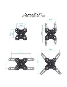 TooQ LP1345TN-B soporte para TV 109,2 cm (43") 2