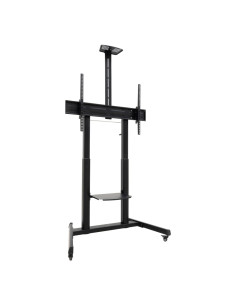 TooQ “AQUILES” Soporte de Suelo con Ruedas con Regulación de Altura para Pantallas 60"-100", Negro