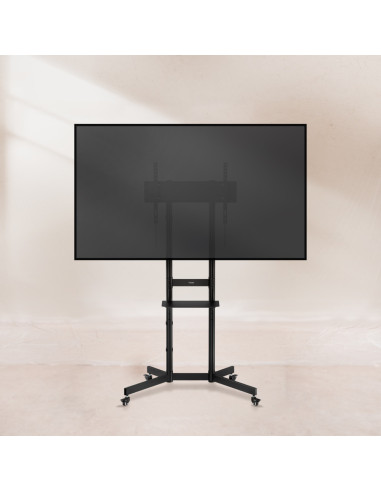 TooQ “KEFRÉN” Soporte de suelo con Ruedas para pantallas de 37”-70”, Negro