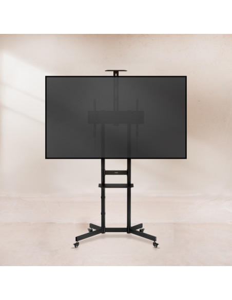 TooQ “NEFERTITI” Soporte de suelo con Ruedas para pantallas de 37”-70”, Negro