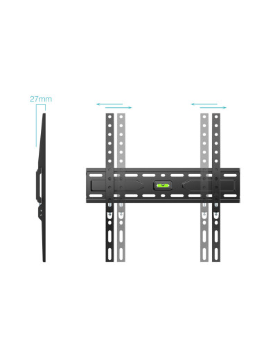 TooQ Soporte Fijo de pared para pantallas 32"- 75", Negro