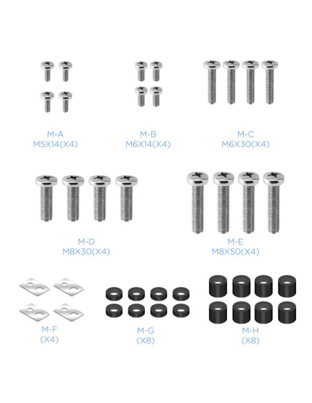 TooQ LP41130F-B soporte para TV 2,54 m (100") Negro