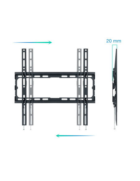 TooQ LP1070F-B soporte para TV 177,8 cm (70") Negro
