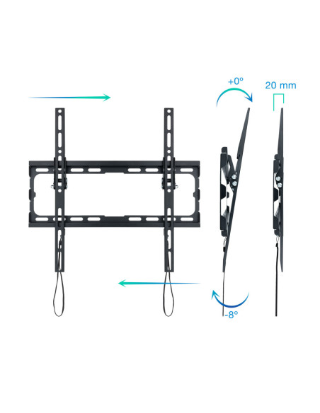 TooQ LP1071T-B soporte para TV 177,8 cm (70") Negro