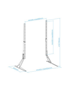 TooQ Soporte de mesa para pantallas 23”-75” 2